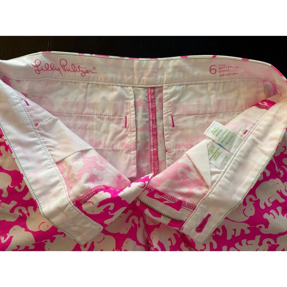 Lilly Pulitzer Buttercup Short Womens‎ 6 Elephant Tusk-in Sun Pink Scalloped Hem